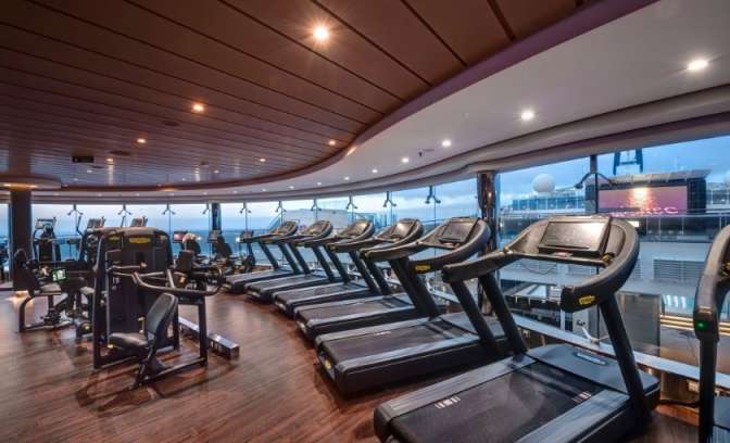 Fitnessruimte van de MSC Meraviglia